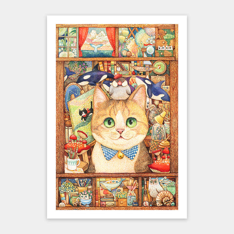 Pintoo H2966 Cat Art Studio by Cotton Lion - 600 Piece Jigsaw Puzzle