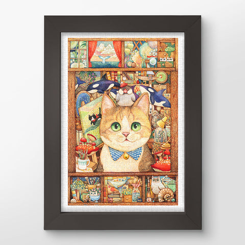 Pintoo H2966 Cat Art Studio by Cotton Lion - 600 Piece Jigsaw Puzzle