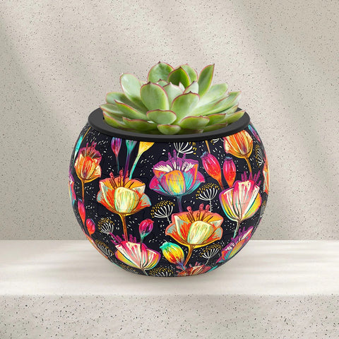 Pintoo K1118 Colorful Poppies - Flower Pot Jigsaw Puzzle