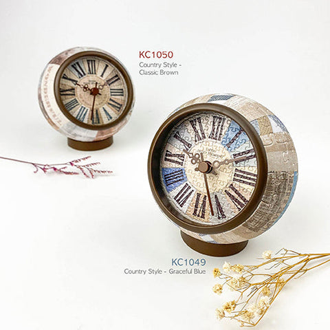 Country Style - Graceful Blue - 3D Puzzle Clock Jigsaw Puzzle