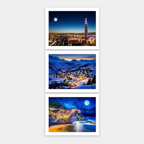 Night Light Series - Three 300 Piece Jigsaw Puzzles