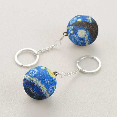 Pintoo A3081 The Starry Night, June 1889 - Puzzle Keychain Jigsaw Puzzle by Vincent van Gogh