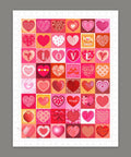 pink love hearts