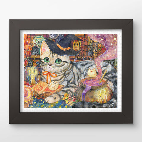 Pintoo H2345 Little Witch Cat - 500 Piece Jigsaw Puzzle by Cotton Lion