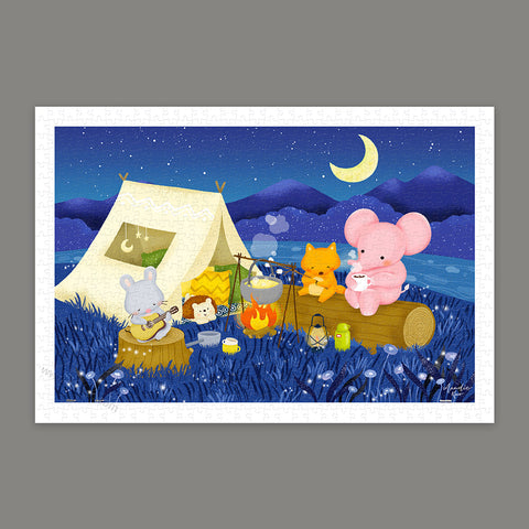 Pintoo H2523 Camping Day - 600 Piece Jigsaw Puzzle by Mandie
