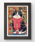 Pintoo H3390 Cat's Christmas Collection Cabinet by Cotton Lion - 600 Piece Jigsaw Puzzle
