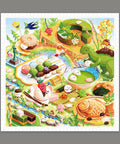 Pintoo H3628 Warm Flower Viewing - 900 Piece Jigsaw Puzzle by Issiki Toaki