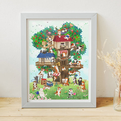 Pintoo H3943 Color Cat Tree - 1200 Piece Jigsaw Puzzle by Nyangsongi