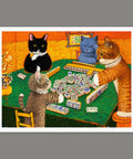 Pintoo H4052 A Few Rounds of Meow Generals - Mahjong Friends Kitten - 1200 Piece Jigsaw Puzzle by Niuniu in Famous Paintings