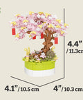 Pintoo KZ1590 Wishing Tree - Mini Bricks Potted Plant Jigsaw Puzzle