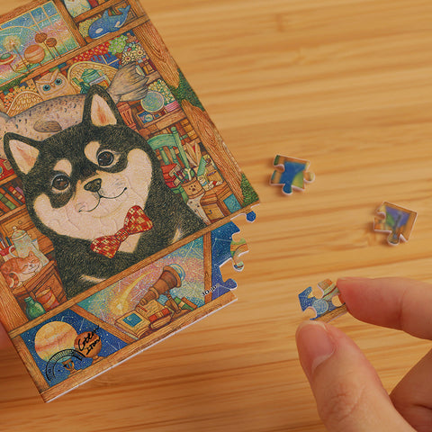 Pintoo Q1172 Shiba's Storage Room - 80 Piece XS Jigsaw Puzzle by Cotton Lion