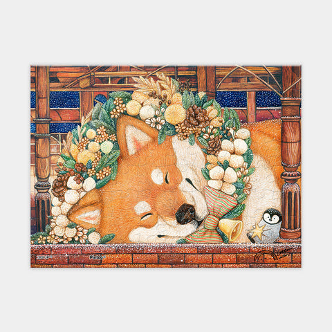 Pintoo Q1203 Goodnight Shiba - 80 Piece XS Jigsaw Puzzle by Cotton Lion