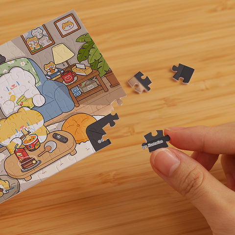 Pintoo Q1316 Late Night Snack Time - 80 Piece XS Jigsaw Puzzle by Chen Chen