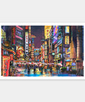 Neon Flashes on a Rainy Night - 1000 Piece Jigsaw Puzzle