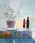 Lovers and Cat - 300 Piece Jigsaw Puzzle